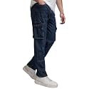 Highlander Men Mens Relaxed-Fit Cargo Pocket Jeans