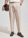 HIGHLANDER Men Relaxed Brown Cotton Blend Trousers