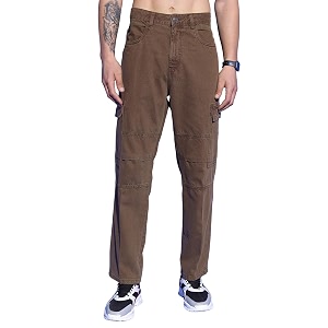 Highlander Mens Regular Fit Cargo Pocket Jeans