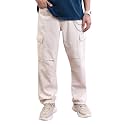 Highlander Mens Regular Fit Cargo Pocket Jeans