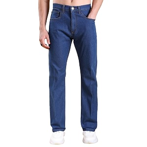 Highlander Mens Straight Fit Jeans Mid