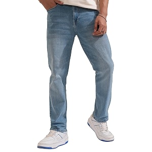 Highlander Mens Straight Fit Jeans Stretchable