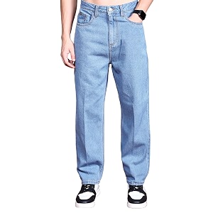 Highlander Mens Straight Fit Jeans Mid