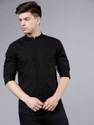 HIGHLANDER Men Solid Casual Black Shirt