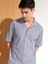 HIGHLANDER Men Solid Casual Grey Shirt