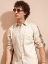 HIGHLANDER Men Solid Casual Red Shirt