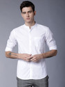 HIGHLANDER Men Solid Casual White Shirt