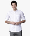 HIGHLANDER Men Solid Casual White Shirt