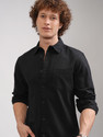HIGHLANDER Men Striped Casual Black Shirt