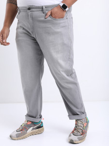 HIGHLANDER Plus Size Regular Men Grey Jeans
