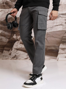 HIGHLANDER Regular Fit Men Grey Trousers