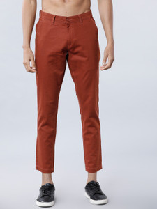 highlander skinny fit men brown trousers