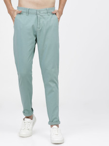 highlander slim fit men blue trousers