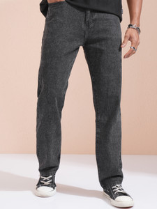 HIGHLANDER Straight Fit Men Black Jeans