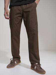 HIGHLANDER Straight Fit Men Brown Trousers