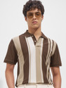 HIGHLANDER Striped Men Polo Neck Multicolor T-Shirt