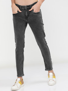 highlander tapered fit men black jeans