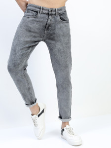highlander tapered fit men black jeans