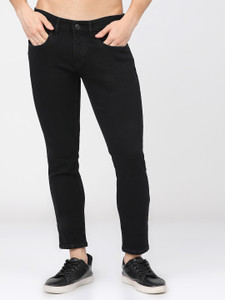 highlander tapered fit men black jeans