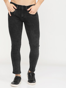 highlander tapered fit men black jeans