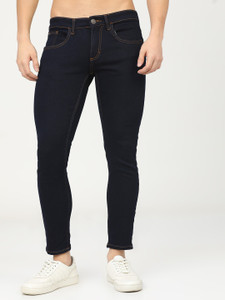 highlander tapered fit men dark blue jeans