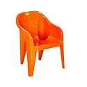 Highway Plastic Bluish Kids Chair, Strong Durable and Comfortable for Home/School/Dining(Orange, Pack of 1)
