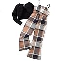HIHA Girls Long Sleeve Crop Top Sleeveless Jumpsuits Outfit Size 4-12