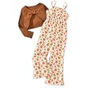 HIHA Girls Long Sleeve Crop Top Sleeveless Jumpsuits Outfit Size 4-12