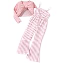 HIHA Girls Long Sleeve Crop Top Sleeveless Jumpsuits Outfit Size 4-12