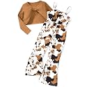 HIHA Girls Long Sleeve Crop Top Sleeveless Jumpsuits Outfit Size 4-12