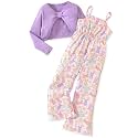HIHA Girls Long Sleeve Crop Top Sleeveless Jumpsuits Outfit Size 4-12
