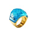 HIJONES Men Women Stainless Steel Cubic Zirconia Royal Crystal Rings Wrap Band Cocktail Style