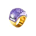 HIJONES Men Women Stainless Steel Cubic Zirconia Royal Crystal Rings Wrap Band Cocktail Style