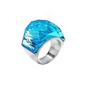 HIJONES Men Women Stainless Steel Cubic Zirconia Royal Crystal Rings Wrap Band Cocktail Style