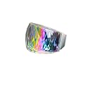 HIJONES Men Women Stainless Steel Cubic Zirconia Royal Crystal Rings Wrap Band Cocktail Style