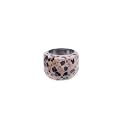 HIJONES Men Women Stainless Steel Cubic Zirconia Royal Crystal Rings Wrap Band Cocktail Style