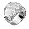 HIJONES Men Women Stainless Steel Cubic Zirconia Royal Crystal Rings Wrap Band Cocktail Style