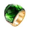 HIJONES Men Women Stainless Steel Cubic Zirconia Royal Crystal Rings Wrap Band Cocktail Style