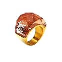 HIJONES Men Women Stainless Steel Cubic Zirconia Royal Crystal Rings Wrap Band Cocktail Style