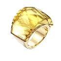 HIJONES Men Women Stainless Steel Cubic Zirconia Royal Crystal Rings Wrap Band Cocktail Style