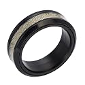 HIJONES Unisex Carbide Fiber Celtic Dragon Spinner Ring Wedding Spins Band