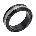 HIJONES Unisex Carbide Fiber Celtic Dragon Spinner Ring Wedding Spins Band