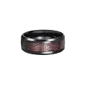 HIJONES Unisex Carbide Fiber Celtic Dragon Spinner Ring Wedding Spins Band