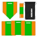 Hikeen 5 Piece Baseball & Softball Base Set, Throw Down Rubber Bases for Baseball Softball Kickball with Home Plate for Backyard Field Practice