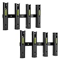 Hikeen Adjustable Fishing Rod Holder, 4 Tube Fishing Pole Holders Wall-Mounted Rod Rack for Boat Kayak Golf Cart Garage Crate Cooler Wagon RV