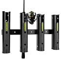 Hikeen Adjustable Fishing Rod Holder, 4 Tube Fishing Pole Holders Wall-Mounted Rod Rack for Boat Kayak Golf Cart Garage Crate Cooler Wagon RV