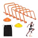 Hikeen Agility Speed Training Hurdles, Adjustable Agility Training Hurdles for Football, Basketball, Soccer Hurdles Training Equipment Set
