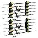 Hikeen Fishing Rod Holders, Fishing Pole Holders for Garage, Wall or Ceiling Mounted Fishing Rod Rack Holds Up to 10 Rods(2 Pack)