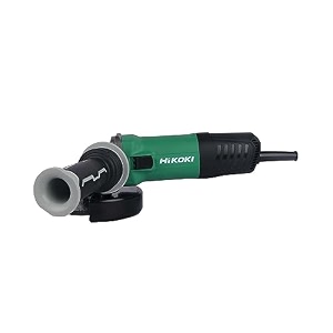 hikoki g13sws9z- corded 125mm angle grinder with 1200 watts powerful motar with 0-v restart protection 11000 rpm grip circumference 277mm 24 kg with side handle wrench included