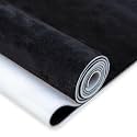 Hiksuky Suede Auto Headliner Fabric 120" L × 60" W with Foam Backing - Black Interior Replacement Material for Car/Truck/SUV/RV Roof, Tube Packaging - Home Repair/DIY Headliner Material